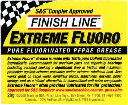 Finish Line Extreme Fluoro Grease label